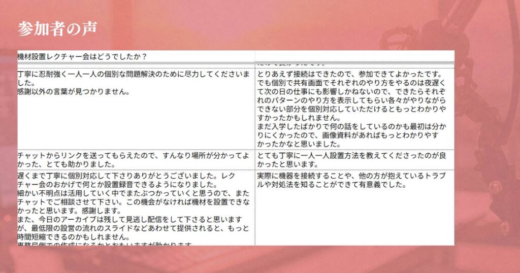 【特別講義】機材設置レクチャー会感想